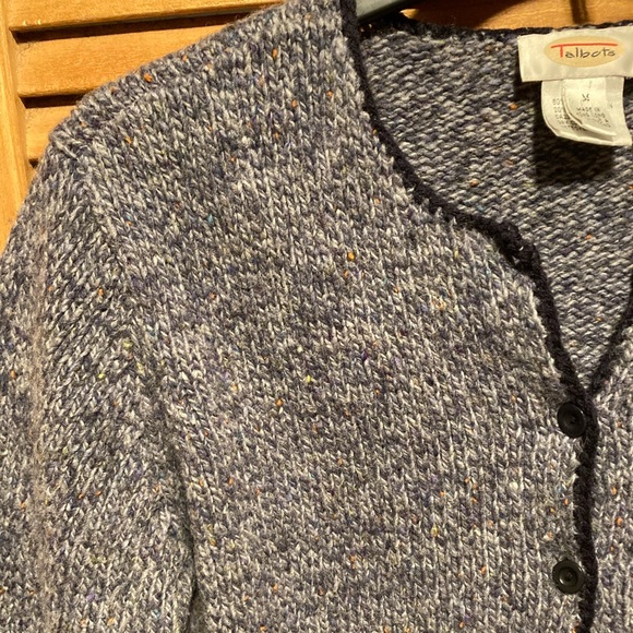 Talbots Grey & Black Wool Knitted Cardigan - Picture 5 of 12